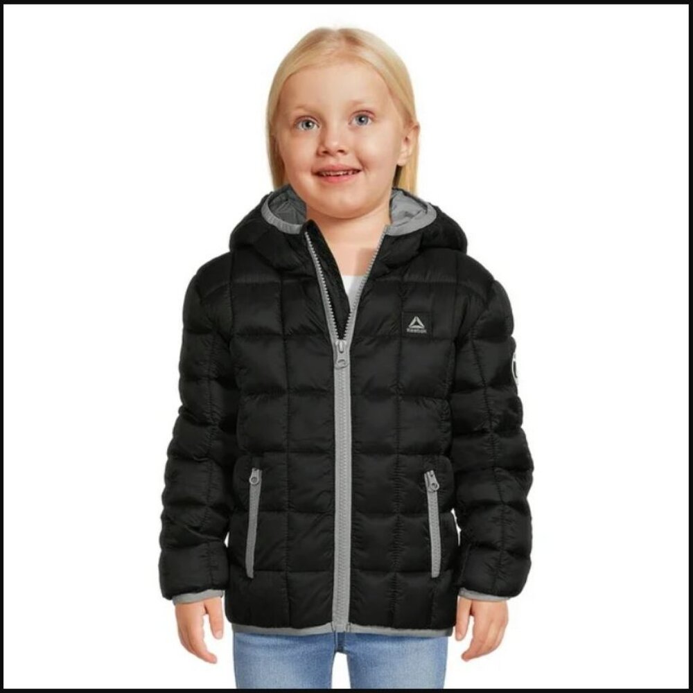 Reebok 12M Black Puffer Jacket Zipper 12 months NEW Birthday Gift NWT Brand new